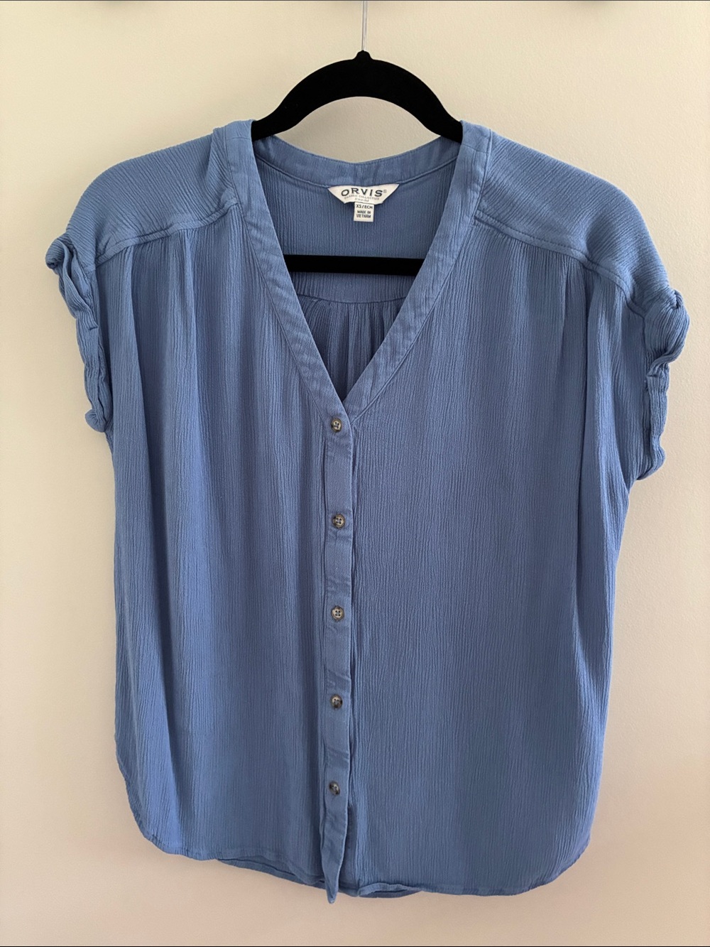 Orvis V-Neck Button-Down Blouse